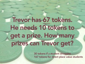 Trevor has 67 tokens. He needs 10 tokens to get a prize. How many prizes can Trevor get?